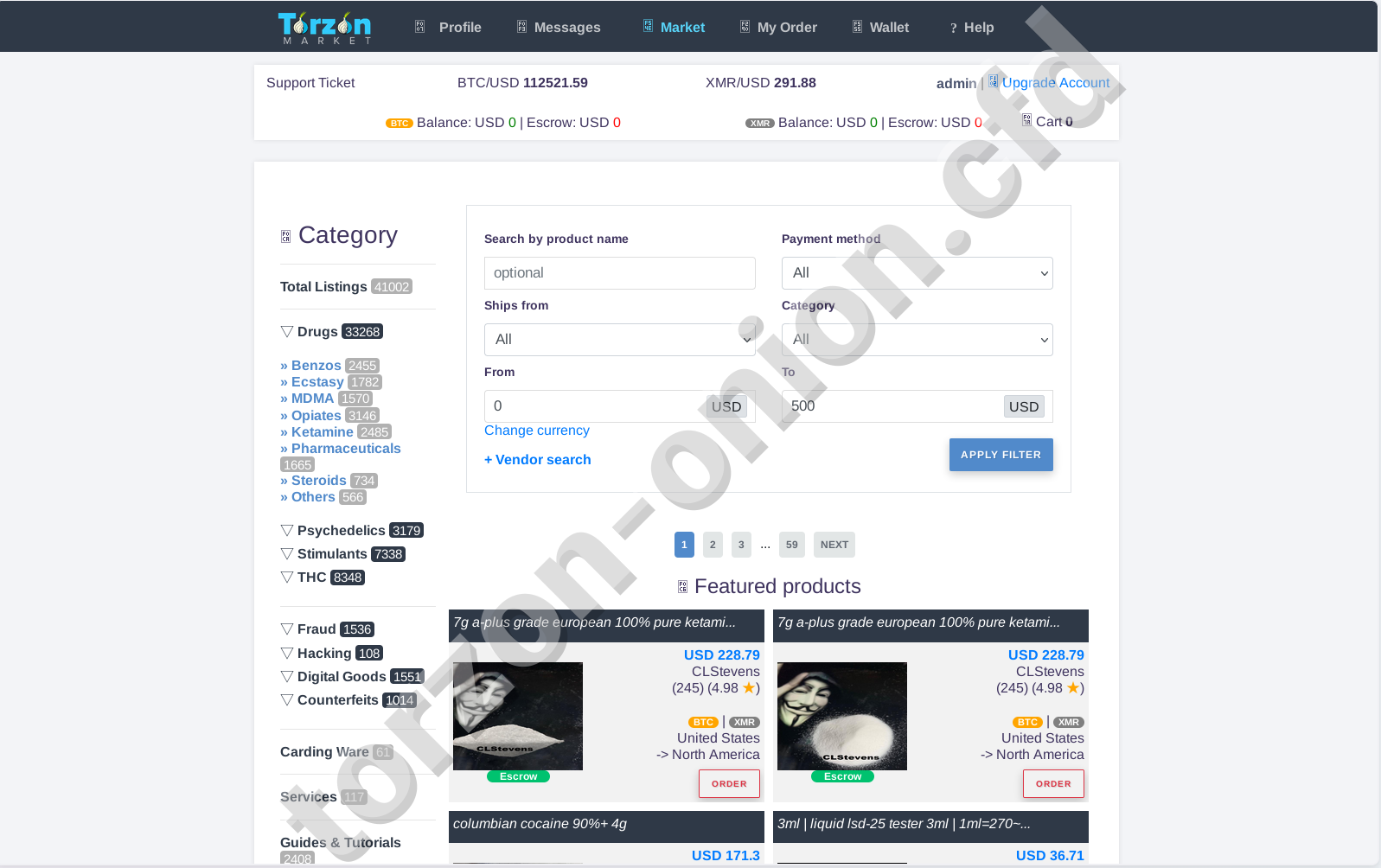 Torzon Marketplace Product Listings